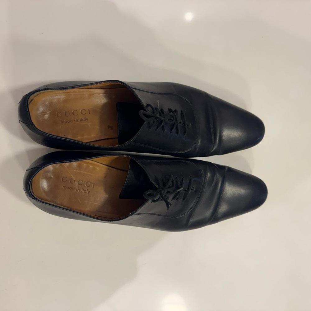Gucci Men's Classic Black Oxfords